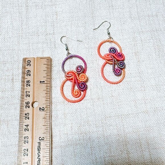 Summer boho earrings N594 - Picture 4 of 4